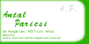 antal paricsi business card